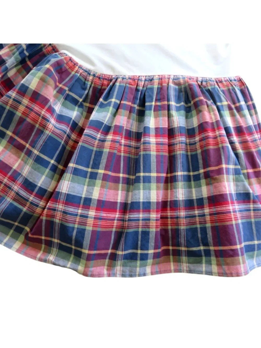 Vintage Ralph Lauren Bedskirt Garrison Plaid WESTERN KING Dust Ruffle 15